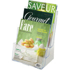 Staples Multi-Pocket Acrylic Magazine Holder, Clear-3-pocket magazine holder