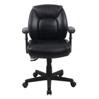 Staples Kendros Task Chair - Black-Bonded leather seating and armrests for enduring comfort
