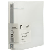 JAM Paper Standard 3" 3-Ring Flexible Poly Binder - Clear - 10 Pack -English only packaging