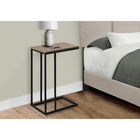 Monarch Specialties 3766 Accent Table - 25"H/Dark Taupe/Black Metal-Assembly required: Illustrated instructions and all hardware are provided for convenience (additional tools may be needed)
