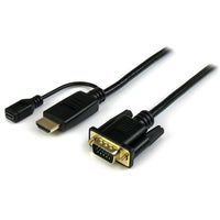 StarTech 6 Ft HDMI to VGA Active Converter Cable, HDMI to VGA Adapter, 1920X1200 Or 1080P-Reduce clutter in your classroom or workstation with a precise 6 foot cable connecting your HDMI computer to your VGA display