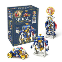 CIC Kits 3-in-1 Spiral Spring Science Kit-Create 3 robots without battery power
