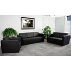 Flash Furniture Hercules Trinity Steel Sofa, Black (ZBTRINITY8094SOFABKGG)-Black Leather and polyurethane upholstery is both good-looking and comfortable