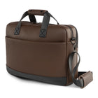 Bugatti Central Collection - Executive Briefcase - Brown-Adjustable and removable strap with shoulder pad, to wear the briefcase as a crossbody or on the shoulder /Two reinforced handles on top of the briefcase, to carry it by hand