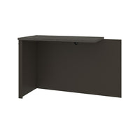 Bestar Prestige Return Table, Bark Grey & Slate-Durable 1" commercial grade work surfaces with melamine finish that resist scratches, stains and wear