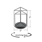 Azar Displays 3-Sided Sign Holder, 7" x 5" (193722)-Clear Acrylic