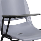 Flash Furniture Grey Ergonomic Shell Chair with Right Handed Flip-Up Tablet Arm-880 lb. Weight Capacity