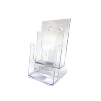 Futech 2-Bay Trifold Literature Holder - Acrylic - 4.25" W x 8.25" H x 4" D - 2 Pack (CTS0133)-Number of Slots: 2