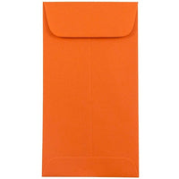 JAM Paper #7 Coin Envelopes, 3 1/2 x 6 1/2, Orange Brite Hue Recycled, 50 Pack-Coin Envelopes