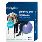 Bouncyband Balance Ball, 55cm, Purple-Stays in place and reduces fidgeting and increases concentration