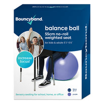 Bouncyband Balance Ball, 55cm, Purple-Stays in place and reduces fidgeting and increases concentration