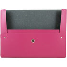 JAM Paper Italian Leather Portfolio With Snap Closure, 10.5 x 13 x 0.75, Fuchsia Pink, Sold Individually (2233320839)-Material: Italian leather