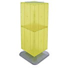Azar Displays 40" x 14" x 14" Weighted 4-Sided Interlocking Pegboard Floor Display, Yellow (701435-YEL)-Revolves on a square weighted base
