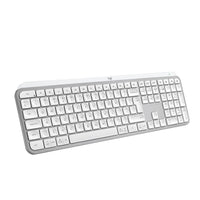 Logitech MX Keys S Wireless Keyboard - Pale Grey-Dual connectivity - connect via Bluetooth Low Energy technology or the Logitech USB Receiver (2.4 GHz wireless, 10m range)