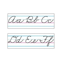 Trend Enterprises Bulletin Board Set, Alphabet, Zaner-Bloser Cursive, 15 Pack (T-1859)-Dimensions: 18'l x 8"W