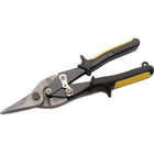 Dynamic Tools 10" Aviation Snips, Cuts Straight, Yellow Handle-Cut (inches): 1.70"
