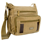 Vangoddy Crossbody Canvas Messenger Bag - Unisex - Brown-Cotton Canvas Material
