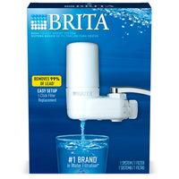 Brita On Tap Water Filter System - White-1 basic faucet water filter system with 1 filter