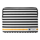 Vangoddy Luxe Series 14" Laptop Sleeve - Striped - Green-Lightweight, padded, and water resistant PU leatherette sleeve protects your device from bumps, scratches, and other damages