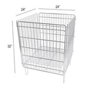 Eddie's Wire Dump Bins - 24" x 24" x 30" - Chrome (214111-1)-24" x 24" x 32"