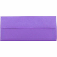 JAM Paper #10 Business Coloured Envelopes - 4.125" x 9.5" - Violet Purple Recycled - 50 Pack-Colour: Violet Envelopes