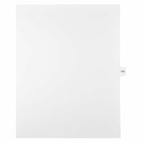 Mark Maker Legal Exhibit Index Tab White Single Tabs, 1/15th Cut, Letter Size, No Holes, Number 173, 25 Pack-White Single Tabs, 1/15th Cut