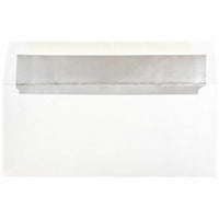 JAM Paper #10 Business Foil Lined Envelopes - 4.125" x 9.5" - White with Silver Foil - 50 Pack-Colour: White with Silver Foil Lined