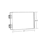 Azar Two-Sided Acrylic Sign Holder With Suction Cup Grippers, 11" x 8.5", 10 Pack (106689)-Clear Acrylic