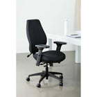 Gry Mattr + ergoCentric airCentric 3 Task Chair - Small Seat - Black-26" glass reinforced nylon, mid-profile base