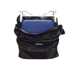 Drive Medical Super Light Folding Transport Wheelchair with Carry Bag-Padded flip-back armrests and fold-down footrests
