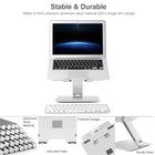 ShoppingAll Adjustable Ergonomic Laptop Stand Riser for Laptops Up to 17"-The hollow design on the aluminum panel provide improved airflow and fast heat dissipation.