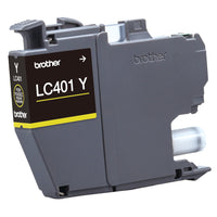 Brother Genuine LC401Y Standard Yield Yellow Ink Cartridge-Yellow