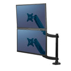 Fellowes Platinum Series Dual Stacking Monitor Arm with USB Ports (8043401)-Easy to mount via clamp or grommet
