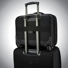 Samsonite Pro 17" Mobile Office Softside Carry-on Luggage - Black-Tricot-lined pocket on front panel for personal items.