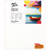 Mont Marte 10" x 12" Studio Canvas - Single Thick Frame - 5 Pack-No need for framing when done and back stapled for a clean edge look