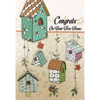 Rosedale 5-1/2" x 8" Masculine New Home Greeting Cards And Envelopes, 6 Pack (19890)-Printed on premium uncoated card stock