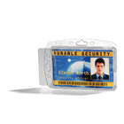 Durable Badge Holder - 3.35"W x 2.13"H - Acrylic - Transparent - 25 Pack-11.13”W x 3.19”H x 8.25”D