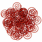 JAM Paper Colored Circular Paper Clips - Red - 2 Packs of 50-Size: 1 inch (Diameter)
