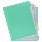 Staples Poly Tab Dividers - 5 Tabs - Pastels-5 Pack