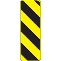 Accuform Signs Hazard Traffic Sign, 6" x 24", Aluminum, Pictogram (SAX573)-Display Type Bolt-On