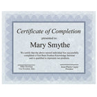 St. James Regent Certificates - Letter Size - 24 lbs. Bond Paper - 8 1/2" W x 11" L - Blue - 100 Pack-Blue 24 lb bond paper certificates