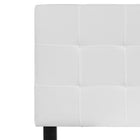 Flash Furniture Bedford Tufted Upholstered Full Size Headboard - White Fabric-Box Stitch Design