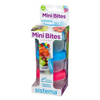 Sistema Mini Bites TO GO  130ml, 3 Pack-Set of 3 mini containers with twist off lid
