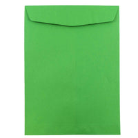 JAM Paper 9 x 12 Open End Catalog Envelopes, Brite Hue Green Recycled, 100 Pack (80402)-Christmas green