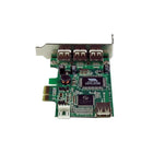 StarTech 4 Port PCI Express Low Profile High Speed USB Card-3 external and 1 internal USB 2.0 port