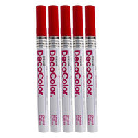 JAM Paper Marvy Uchida Fine-Point Opaque Paint Marker - Red - 5 Pack (7665906g)-Fine line marker that is ideal for writing and drawing