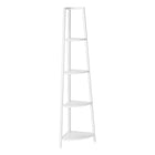 Monarch Specialties 3665 60"H Bookcase - White/White Metal Corner Etagere-Looks great in the living room, bedroom, home office or hallway; this corner bookcase boasts an on-trend cherry wood look
