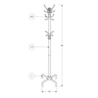 Monarch Specialties 2019 Coat Rack - Black Metal-12 hooks offer multiple options to hang coats, scarves, hats