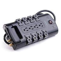 BlueDiamond Defend Flex 12 Outlet Surge Protector, 8' Cord, (S9PC01EBCY)-Twelve surge protected outlets with full power supplied to all
