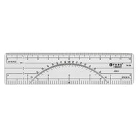 C-THRU Protractor Ruler 10ths/20ths, 6”, 12 Pack-Perfect tool for measuring angles